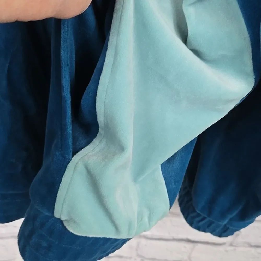 Zelos 3X Velour Zip Hoodie Teal Plush Velvet Lounge Jacket Cozy Plus Size 24W - Picture 5 of 12
